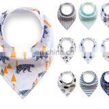 100% Organic Cotton Bandana Baby Drool Bib, thumbnail-1