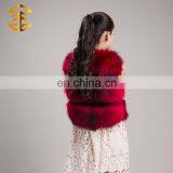 Wholesale Women Winter Sleeveless Coat Red Real Raccoon Fur Vest thumbnail-6