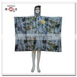 Waterproof Blue Knitted Polyester Pongee Pvc Rainponcho thumbnail-6