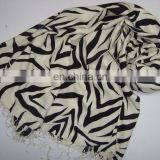 Animal Black Silk Pashmina wool shawls