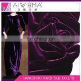 High Density Silk Base Plain Dyed/solid Color Mulberry Silk&rayon Velvet Fabric