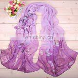 Digital Printing Custom Design Big Squsre Silk Chiffon Scarf thumbnail-3