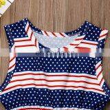 Newborn Baby Girl & Boy Summer Romper Clothes Infant Baby Girls Dot Striped Romper Tassel Romper Clothes JULY 4TH thumbnail-6