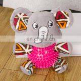 Wholesale Eco Friendly Custom Squeaker Private Label Designer Pack Set Small Stuffed Pet Dog Plush And TPR Toy thumbnail-4