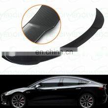 Carbon Fiber Spoiler for Model 3 Trunk Lip Spoiler Wing Sport Trunk Wing Performance Spoiler for for Tesla Model 3 thumbnail-1