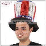 Fashion Three Colors France Folding Fans Sequin Hats thumbnail-1