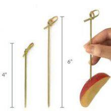 Restaurant Supplies 4-inch Knotted Bamboo Skewers Combo Pack Bamboo Cocktail Picks Eco Friendly Appetizers Knotted Skewers thumbnail-1
