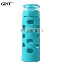 GiNT 580ml Fashion Design Glass Water Cup Anti-scald Glass Silicone Sleeve Water Bottle for Drinking thumbnail-3