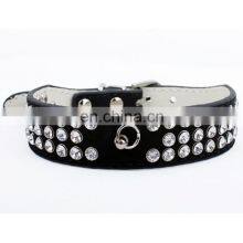 Wholesale PU Leather Luxury Bling Dog Collar With Custom Logo thumbnail-1