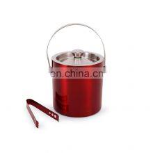 High Quality Metal Large Capacity Commercial Gold Champagne Vintage Style Stainless Steel Ice Bucket With Lid thumbnail-1