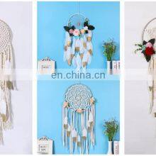 New Design Handmade Dream Catcher Wind Chimes Macrame Home Hanging Craft Gift Big Everlasting Flower Preserved Dream Catcher thumbnail-2