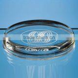 Supplying Sandblasted Soapbox Shape Crystal Oval Paperweight thumbnail-1