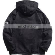 Two Side Pocket Pull Over Fashion Thick Cut and Sew Half Zip up Hoodies thumbnail-4
