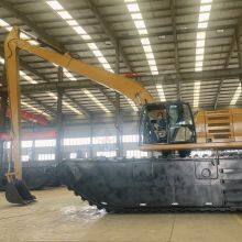 High Efficiency Pontoon Excavator Dredging Machinery Swamp Mud for Marsh and Wetland thumbnail-3