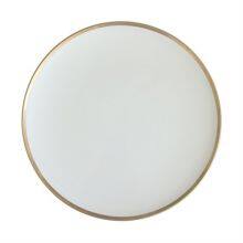 Hot Selling Kitchen Porcelain Serving Dishes Classic Round Elegant Gold Rim White Ceramic Dinnerware Steak Dinner Salad Plates thumbnail-3
