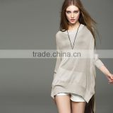 hot selling half sleeve bat sleeve loose sweater and female air conditioning pullover sweater for summer and autumn