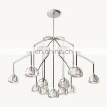 American Style Modern Decorative Wedding Decor Hotel Candle Hanging Iron Copper Pendant Light Led Chandelier thumbnail-5