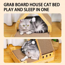 MEOW LOVE Princess Bed Cat Scratching Board Easy To Clean Custom Scratch-Resistant Claw Corrugated Paper With Toy Balls Decompression Rest Exercise thumbnail-3