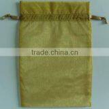 8*12cm Gold Organdy Drawstring Wedding/christmas/party Gift Bags China Manufacturer for Packing Candy Gift thumbnail-1