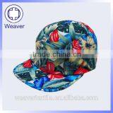 Custom Flat Brim Sublimation Floral Print 5 Panel Caps / Snapback Cap Hat / 5 Panel Snap Back Hats Quality Choice thumbnail-5