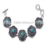 2015 YiWu new products Bohemian turquoise hollow-out flower bracelet