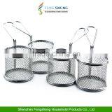 Mini Chrome Chip Fryer Serving Food Presentation Basket by Kitchen Stars thumbnail-4