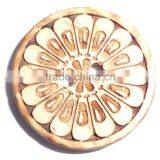 Flower Laser Engraved Decorative Wood Buttons for Garment/clothing
