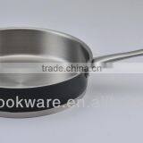 18/8 Stainless Steel Frypan With HT Plated Outside for Wholesale