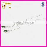 Best Sell Green Color cz Crystal Earrings Silver Long Chain Emerald Threader Earrings thumbnail-5