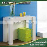 2 Ways Modern Expendable White Console Table for Living Room thumbnail-4