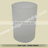 Glass Votive--Plain White Frosted Glass Votive thumbnail-1