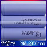 Genuine 2800mah 3.7v 18650 rechargeable li-ion battery samsung icr18650-28a ,2800mah li ion battery