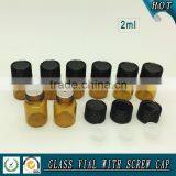 2ml (5/8 Dram) Amber Glass Essential Oil Bottle With Orifice Reducer and Black Cap Quality Choice thumbnail-2