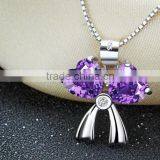 Elegant Butterfly Knot 925 Sterling Silver Butterfly Shape Pendant thumbnail-4