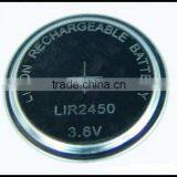 LIR2477 3.6V Rechargeable Li-ion Button Battery LIR2477 LIR2450 LIR2430