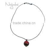 Noble Elegant Beaded Colored Glazed Lampwork Glass Beads Necklace