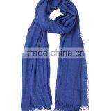 2015 Good Quality Plain TR Scarf for Neutral/ 4side Fringing thumbnail-1