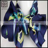 2015 Fashion Dark Blue Square Printed Silk Scarf thumbnail-4