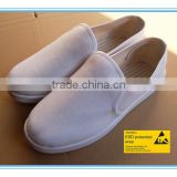 anti-static feature PVC outsole white canvas laboratory shoes