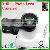 New 3 in 1 Universal Clip Lens Wide Angle Fisheye Macro Lens for Iphone thumbnail-1