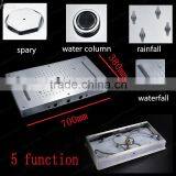 Luxury Bathroom Accessories 380*700mm Embedded Ceiling Shower Mixer Rain Shower Faucet Bubble Mist thumbnail-5