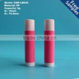 5g PP Pink Plastic Cosmetic Lipstick Lip Balm Tube
