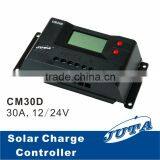 30A New LCD PWM Solar Charge Controller for 12V/24V System
