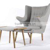 Hans J. Wegner Cashmere Teddy Bear Chair and Ottoman thumbnail-1