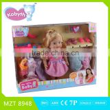 ZT8948 new 13 inch lovely baby doll+6 sets clothes+accessories