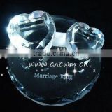 Crystal Ring Holder With Customized Logo For Weddings