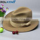 China Wholesale Wide Brim Fedora Hat Winter Wool Felt Men Fedora Hat thumbnail-2