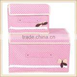 Sweet Bowknot Non-woven Collapsible Storage Box thumbnail-6