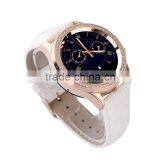 NO.1 D2 Diamond Smart Watch-White for Female MTK2502 UV Detect CVC6.0 Noise Reduction ECG Heart Rate 0.3MP Camera