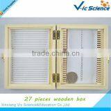 Differnt Kinds of Prepared Microscope Slides Pine Wood Box
